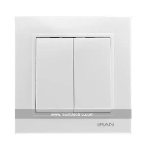 کلید دوپل برلیان اقتصادی سفید ایران الکتریک