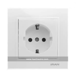 پریز برق ارت دار برلیان اقتصادی سفید ایران الکتریک