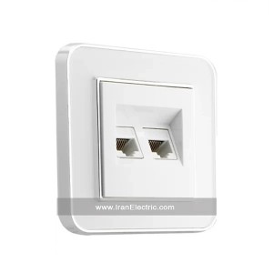 سوکت شبکه کامپیوتر ارس اقتصادی سفید ایران الکتریک