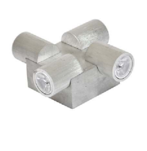 چراغ دکوراتیو چهار طرفه زاویه با لنز تخت / محدب زمرد نور اسپرلوس