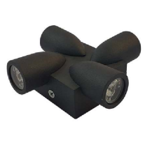 چراغ دکوراتیو چهار طرفه زاویه با لنز تخت / محدب زمرد نور اسپرلوس