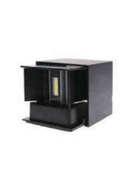 چراغ دکوراتیو دو طرفه مربع دمپردار زمرد نور اسپرلوس (COB) 2*5 w