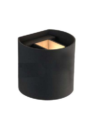 چراغ دکوراتیو دو طرفه هلالی دمپردار زمرد نور اسپرلوس