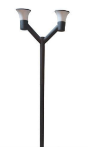 چراغ پارکی قارچی دو شعله زمرد نور اسپرلوس