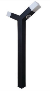 چراغ پارکی مربع دو شعله دفنی دار زمرد نور اسپرلوس