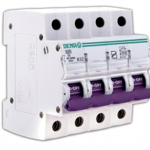 کلید (فیوز) مینیاتوری 6000 چهارپل 32A دنا الکتریک
