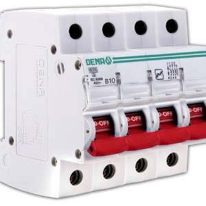 کلید (فیوز) مینیاتوری 6000 چهارپل 10A دنا الکتریک