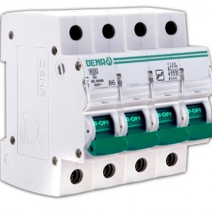 کلید (فیوز) مینیاتوری 6000 چهارپل 6A دنا الکتریک