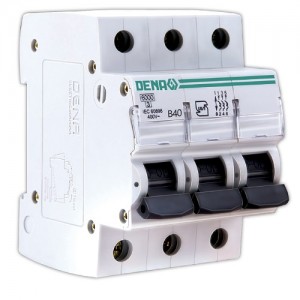 کلید (فیوز) مینیاتوری 6000 سه پل 40A دنا الکتریک