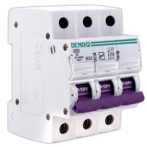 کلید (فیوز) مینیاتوری 6000 سه پل 32A دنا الکتریک