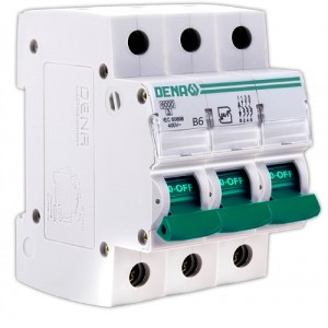 کلید (فیوز) مینیاتوری 6000 سه پل 6A دنا الکتریک