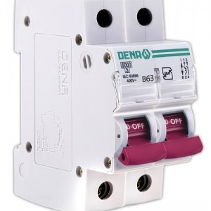 کلید (فیوز) مینیاتوری 6000 دو پل 63A دنا الکتریک