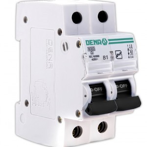 کلید (فیوز) مینیاتوری 6000 دو پل 1A دنا الکتریک