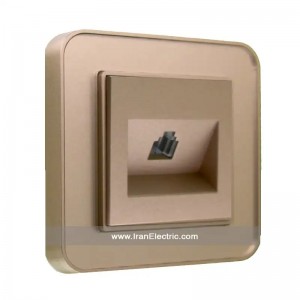 سوکت تلفن ارس رنگی بژ ایران الکتریک