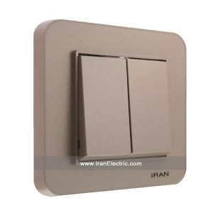 کلید دوپل ارس رنگی بژ ایران الکتریک