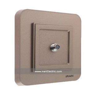 پریز آنتن TV ارس رنگی بژ ایران الکتریک