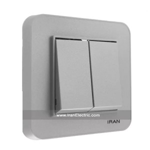 کلید دوپل ارس رنگی نقره ای ایران الکتریک