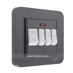 کلید کولر ارس رنگی زغال سنگی ایران الکتریک