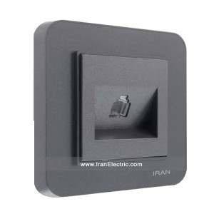 سوکت تلفن ارس رنگی زغال سنگی ایران الکتریک