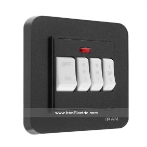 کلید کولر ارس رنگی مشکی ایران الکتریک