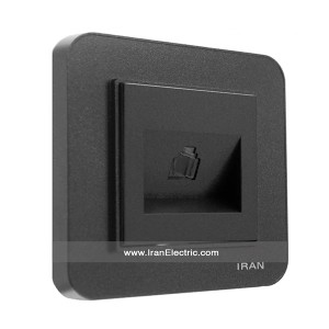 سوکت تلفن ارس رنگی مشکی ایران الکتریک