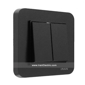 کلید دوپل ارس رنگی مشکی ایران الکتریک