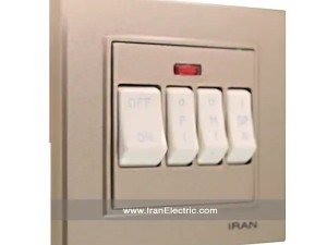 کلید کولر برلیان رنگی بژ ایران الکتریک
