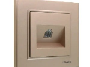 سوکت تلفن برلیان رنگی بژ ایران الکتریک
