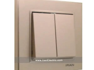 کلید دوپل برلیان رنگی بژ ایران الکتریک