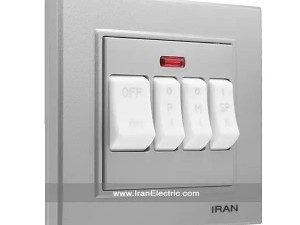 کلید کولر برلیان رنگی نقره ای ایران الکتریک