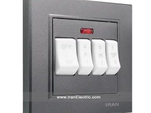 کلید کولر برلیان رنگی زغال سنگی ایران الکتریک
