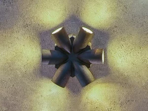 چراغ دکوراتیو شش طرفه موشکی لنز محدب زمرد نور (رنگ پایه/6*1w) کد 114-6