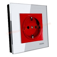 پریز برق ارت  محافظ دار UPS کریستال مدل T2 سفید ویرا الکتریک