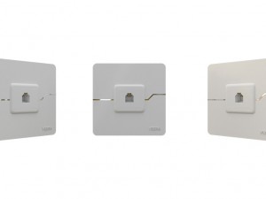 تلفن تک سوکت (دوخط ) مدل T2 سفید ویرا الکتریک