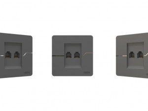 تلفن دو سوکت (چهارخط ) مدل T2 نوک مدادی ویرا الکتریک