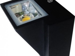 چراغ دیواری دکوراتیو کلبه ایی یک طرفه - بدنه مشکی نور افتابی(زرد)
