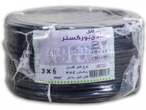 کابل افشان مسی سایز 3 در 6 هادی نور گستر