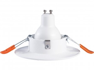 فریم هالوژن مدل H920 (قاب توکار گرد) آلومینیومی ضد خیرگی، دارک لایت نورشو (سفید, مشکی)