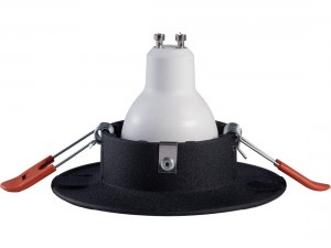 فریم هالوژن مدل H920 (قاب توکار گرد) آلومینیومی ضد خیرگی، دارک لایت نورشو (سفید, مشکی)