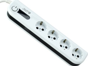 محافظ برق الکتروپیک مدل سوما ۴ خانه ارت دار با کابل ۲ متر و پورت USB