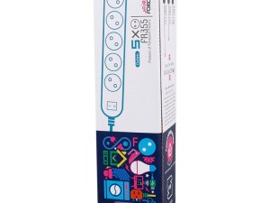 چندراهی برق ۵ خانه فروزش FR355 با کابل ۱.۸ متری
