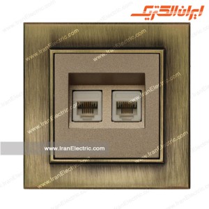 پریز شبکه کامپیوتر برلیان طرح متال زیتونی ایران الکتریک