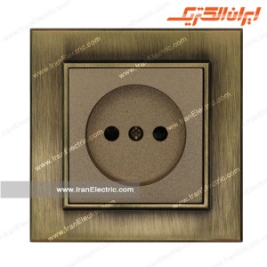 پریز برق ساده برلیان طرح متال زیتونی ایران الکتریک