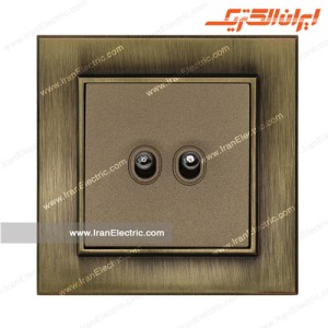 کلید دوپل اهرمی برلیان طرح متال زیتونی ایران الکتریک