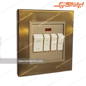 کلید کولر متال طلایی میان بژ ایران الکتریک