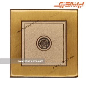 پریز آنتن SAT برلیان متال طلایی مات ایران الکتریک