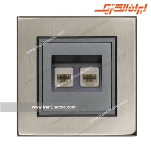 پریز شبکه کامپیوتر برلیان متال سیلور ایران الکتریک