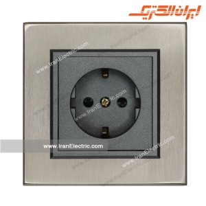 پریز برق ارت دار برلیان متال سیلور ایران الکتریک