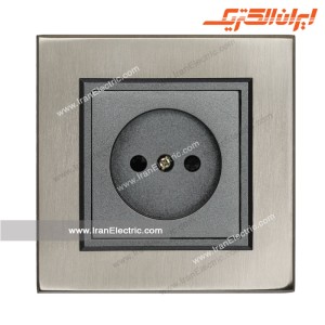 پریز برق ساده برلیان متال سیلور ایران الکتریک