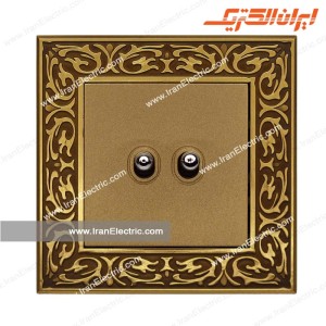 کلید دوپل اهرمی فلورا بژ ایران الکتریک